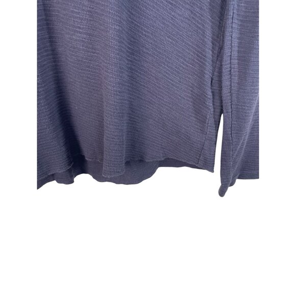 Standard James Perse Womens Charcoal Gray Waffle Knit Hoodie Top Size 3 - Picture 5 of 10